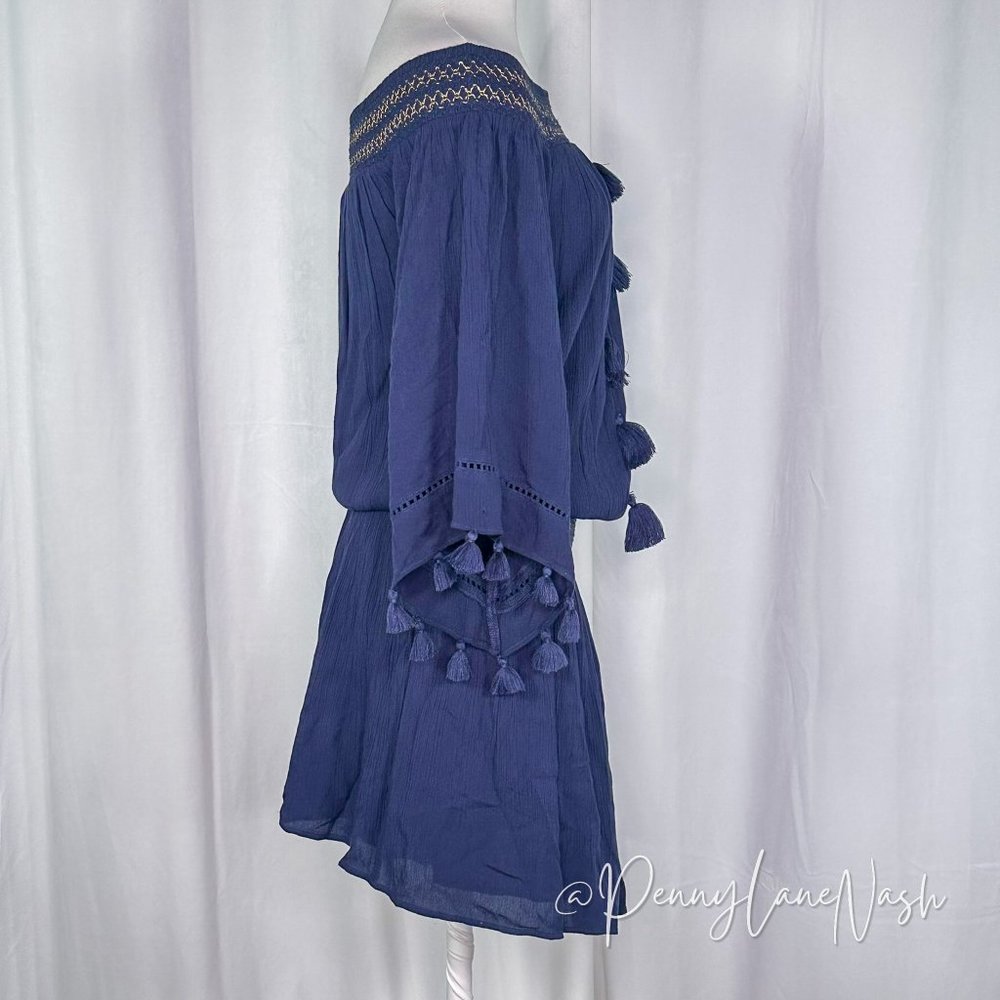 NWT Lilly Pulitzer Off The Shoulder Joelle Dress True Navy - Picture 5 of 13